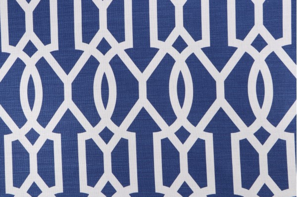 Thibaut Downing Gate F916047 Printed Linen Blend Drapery Fabric in Navy