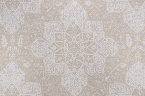 Thibaut Tarragon F964123 Printed Linen Blend Drapery Fabric in Beige 