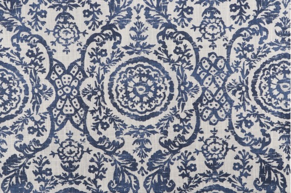 Thibaut Sansome F94151 Printed Linen Blend Drapery Fabric in Natural