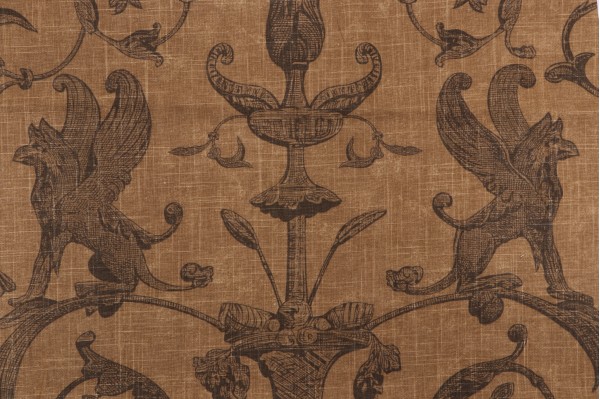 Click for .88 Yards Thibaut Renaissance F91313 Printed Linen Blend Drapery Fabric in Camel Thibaut Renaissance F91313 Printed Linen Blend Drapery Fabric in Camel