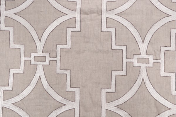 Anna French Songyue W736147 Embroidered Drapery Fabric in Natural for Thibaut