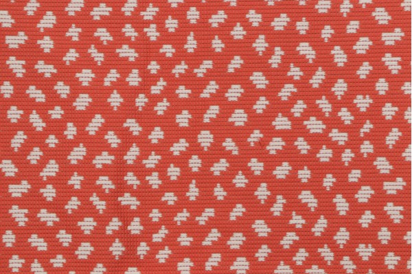 Thibaut Pongo W79625 Woven Upholstery Fabric in Coral and White