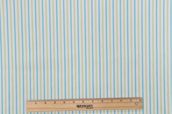 Thibaut Resort Ticking W716036 Woven Decorator Fabric in Turquoise and Green