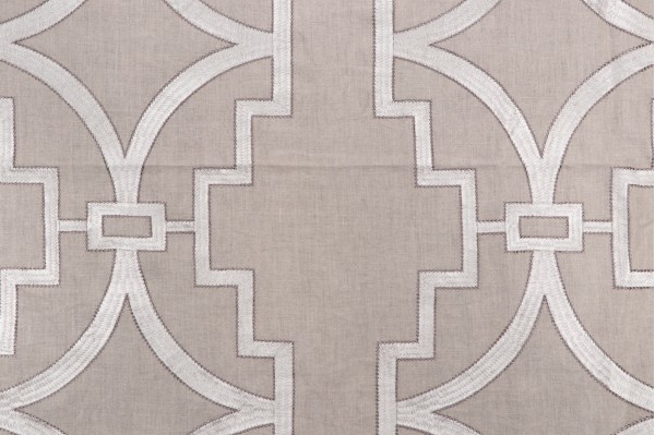 Anna French Songyue W736147 Embroidered Drapery Fabric in Natural for Thibaut