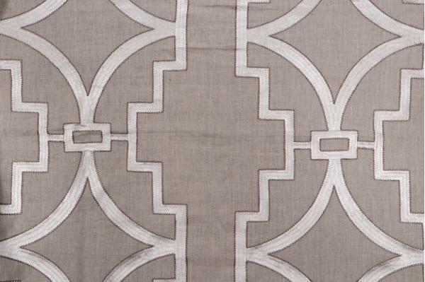 Anna French Songyue W736147 Embroidered Drapery Fabric in Natural for Thibaut