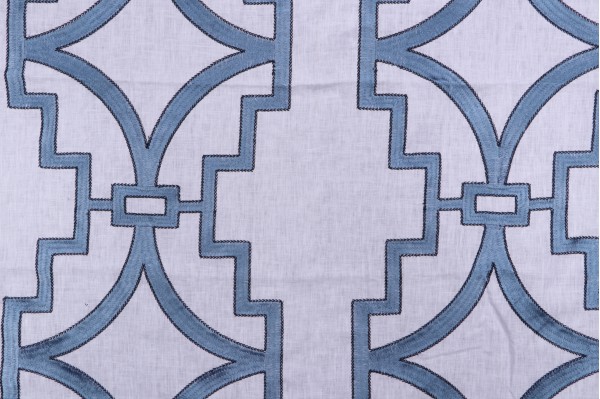 Click for 1.13 Yards Anna French Songyue W736144 Embroidered Drapery Fabric in Blue for Thibaut Anna French Songyue W736144 Embroidered Drapery Fabric in Blue for Thibaut