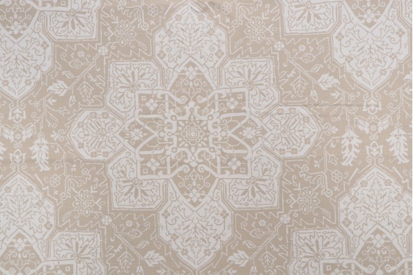 Thibaut Tarragon F964123 Printed Linen Blend Drapery Fabric in Beige