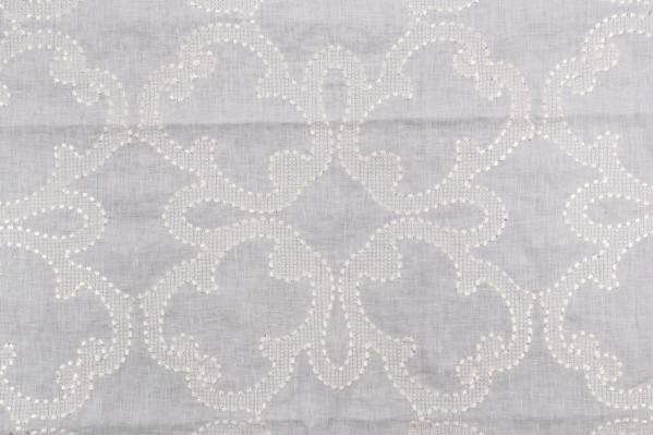 Thibaut Park Slope W764118 Sheer Linen Drapery Fabric in White