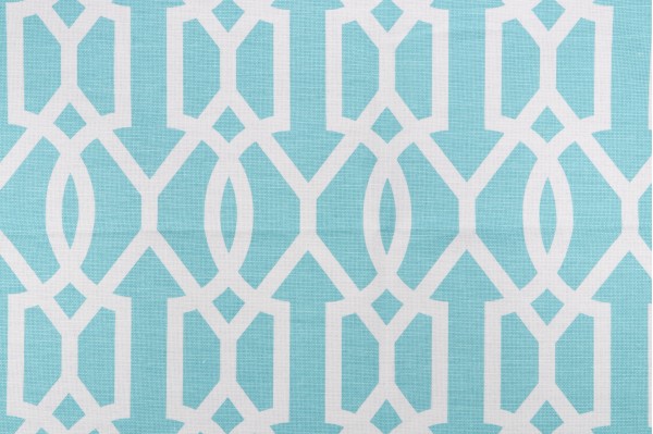 Thibaut Downing Gate F916046 Printed Linen Blend Drapery Fabric in Turquoise