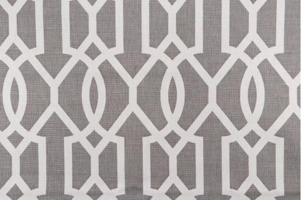 Anna French Downing Gate F916050 Printed Linen Blend Drapery Fabric in Grey for Thibaut