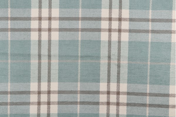 Thibaut Percival Plaid W80082 Woven Chenille Upholstery Fabric in Aqua