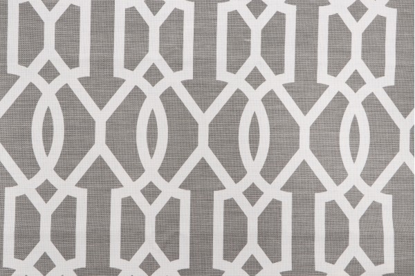 Thibaut Downing Gate F916050 Printed Linen Blend Drapery Fabric in Grey
