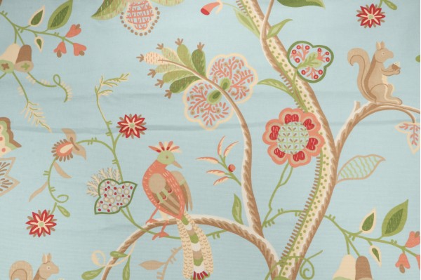 Click for 1.38 Yards Thibaut Kirkwood F98606 Printed Cotton Drapery Fabric in Aqua Thibaut Kirkwood F98606 Printed Cotton Drapery Fabric in Aqua