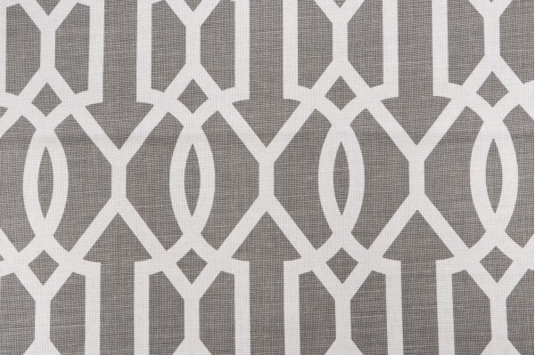 Thibaut Downing Gate F916050 Printed Linen Blend Drapery Fabric in Grey