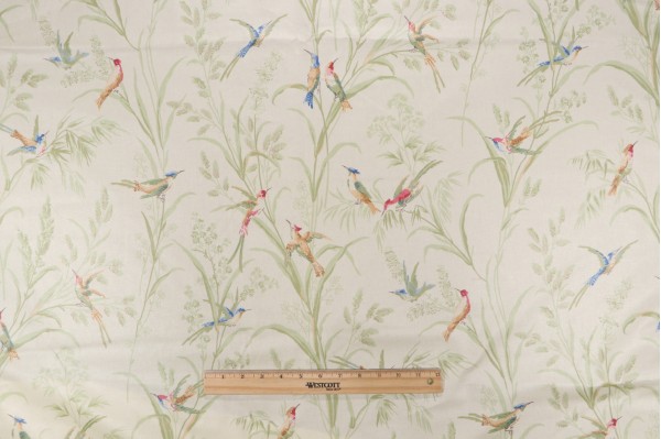 Thibaut Augustine F94727 Printed Cotton Drapery Fabric in Beige