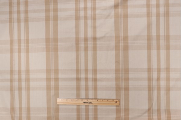 Thibaut New England Plaid W724313 Woven Decorator Fabric in Beige