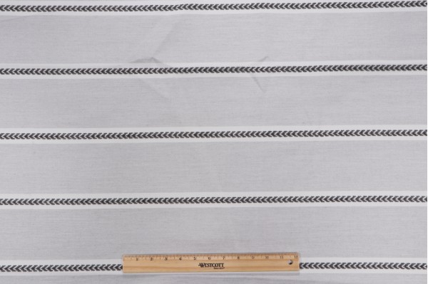 Thibaut Saybrook Stripe W80792 Woven Solution Dyed Acrylic Outdoor Fabric in Charcoal and Sterling