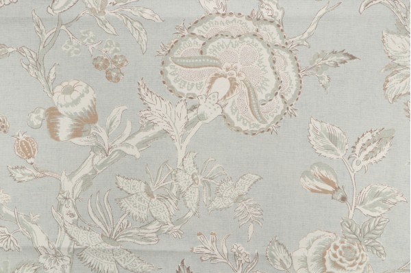 Thibaut Rittenhouse F94149 Printed Cotton Blend Drapery Fabric in Sea Glass