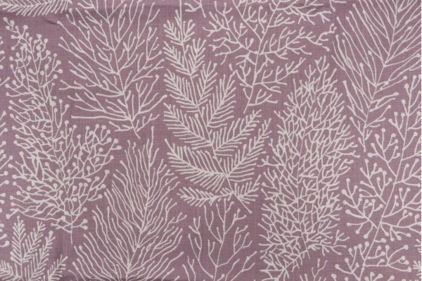 Thibaut Stackhouse AF1369 Printed Linen Drapery Fabric in Purple