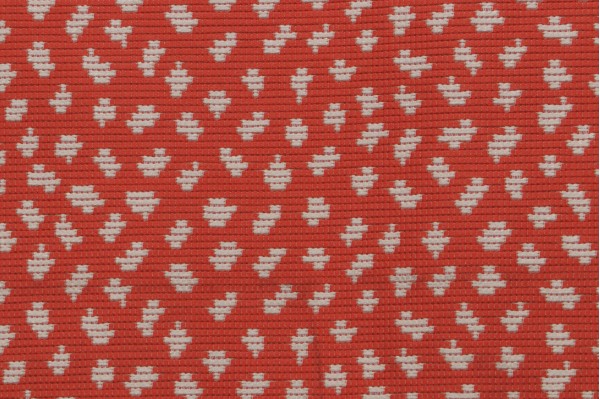 Thibaut Pongo W79625 Woven Upholstery Fabric in Coral and White
