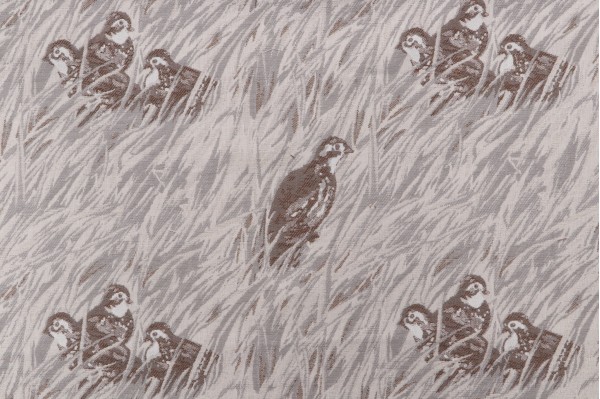 Quail Valley Tapestry Upholstery Fabric in Grey 
