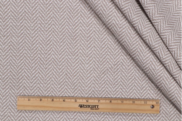 Thibaut Hollis Herringbone W80743 Woven Solution Dyed Acrylic Outdoor Fabric in Linen