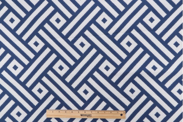 Thibaut Parterre W80327 Woven Solution Dyed Acrylic Outdoor Fabric in Marine Blue