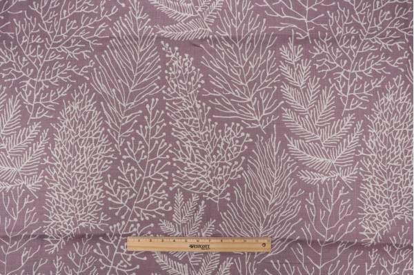 Thibaut Stackhouse AF1369 Printed Linen Drapery Fabric in Purple