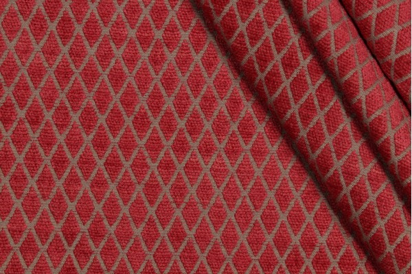 Thibaut Malmaison W73743 Woven Chenille Upholstery Fabric in Claret