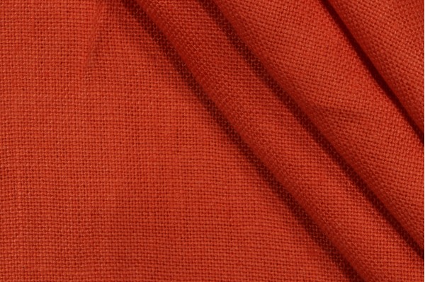 Abbo Woven Linen Upholstery Fabric in Melon 
