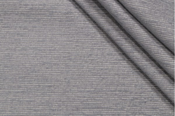 Rib Stripe Woven Chenille Upholstery Fabric in Slate