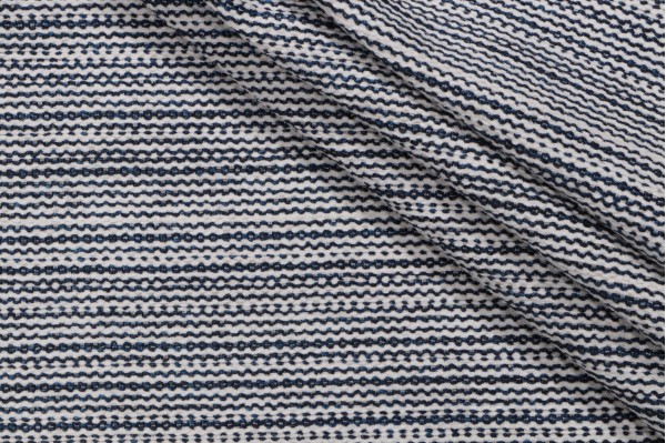 Links Woven Chenille Upholstery Fabric in Indigo