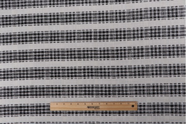 Cuddle Stripe Woven Chenille Upholstery Fabric in Midnight