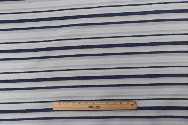 Lined Woven Chenille Upholstery Fabric in Blues