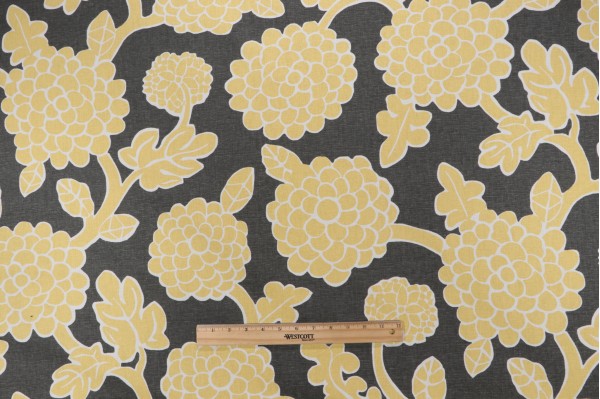 Click for 15 Yards Thibaut Nikko F916016 Printed Linen Blend Drapery Fabric in Yellow and Grey Thibaut Nikko F916016 Printed Linen Blend Drapery Fabric in Yellow and Grey