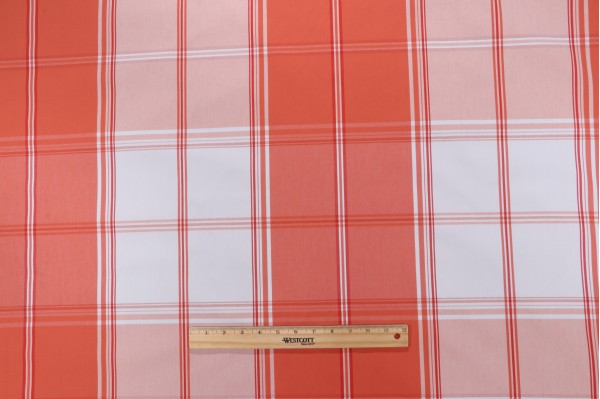 Thibaut New England Plaid W724310 Woven Decorator Fabric in Coral
