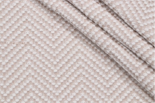 Thibaut Archer Chevron W80750 Woven Solution Dyed Acrylic Outdoor Fabric in Flax