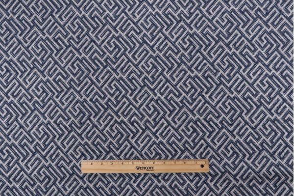 Thibaut Minos W80810 Woven Solution Dyed Acrylic Outdoor Fabric in Indigo