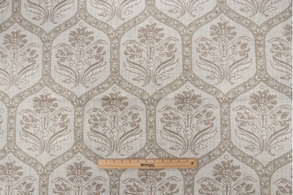 Click for 1.5 Yards Thibaut Caton F94127 Printed Cotton Muslin Drapery Fabric in Beige Thibaut Caton F94127 Printed Cotton Muslin Drapery Fabric in Beige