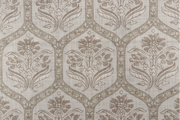 Click for 1.5 Yards Thibaut Caton F94127 Printed Cotton Muslin Drapery Fabric in Beige Thibaut Caton F94127 Printed Cotton Muslin Drapery Fabric in Beige