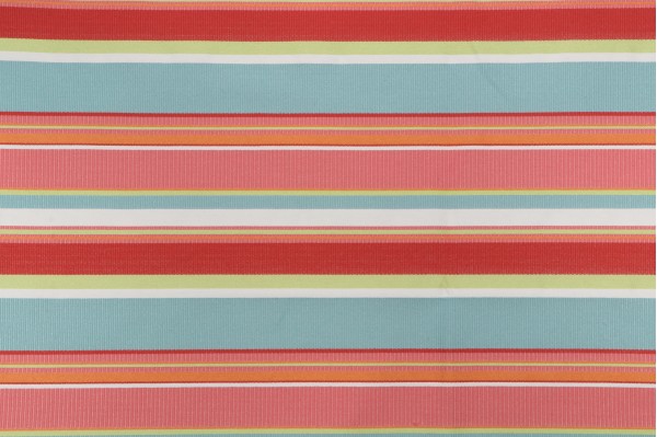 1 Yard Thibaut Brighton Stripe W77997 Woven Upholstery Fabric in Aqua and Pink