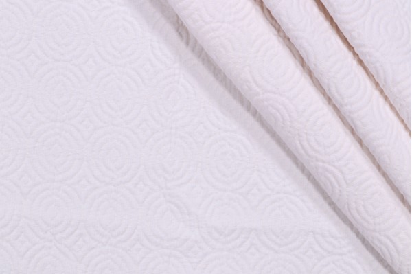 Thibaut Bounty W75720 Matelasse Upholstery Fabric in Bleached White