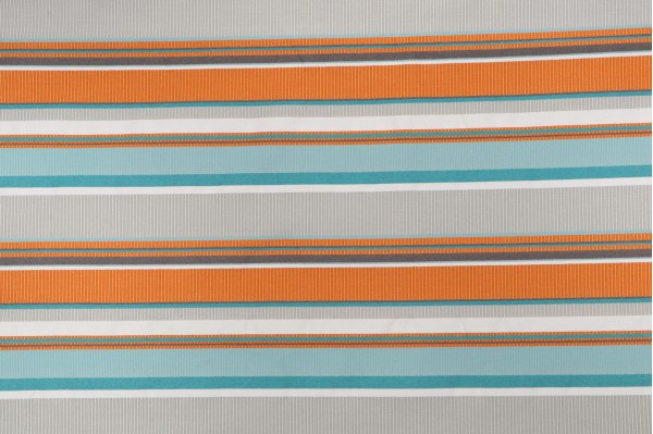 Thibaut Brighton Stripe W77998 Woven Upholstery Fabric in Aqua and Tangerine