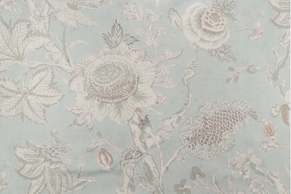Thibaut Rittenhouse F94149 Printed Cotton Blend Drapery Fabric in Sea Glass