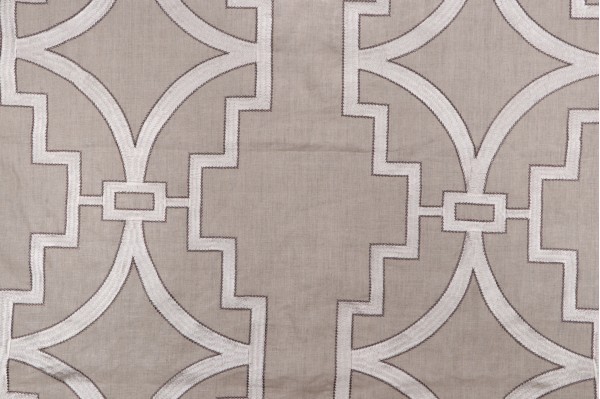 Thibaut Songyue W736147 Embroidered Drapery Fabric in Natural