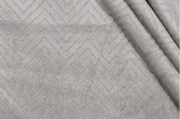 1 Yard Thibaut Zenith AW7841 Grospoint Velvet Upholstery Fabric in Light Grey