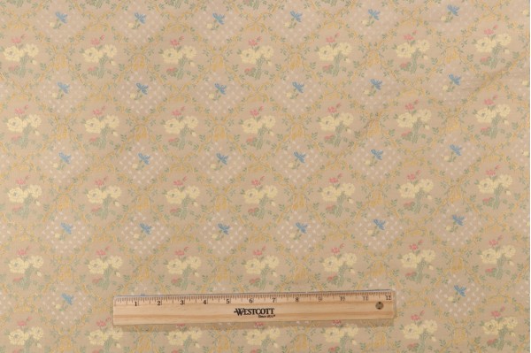 Scalamandre Barino Trellis Tapestry Upholstery Fabric in Light Gold