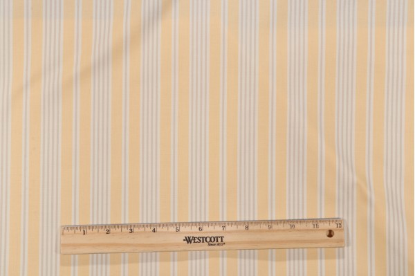 Titley & Marr Wenham Stripe Printed Drapery Fabric in Cream for Scalamandre