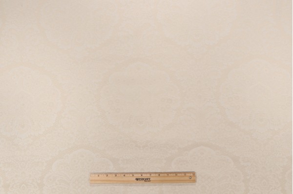 Scalamandre Pasha Damask Decorator Fabric in Beige
