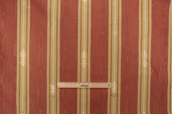 Grey Watkins Victoire Moire Decorator Fabric in Red for Scalamandre